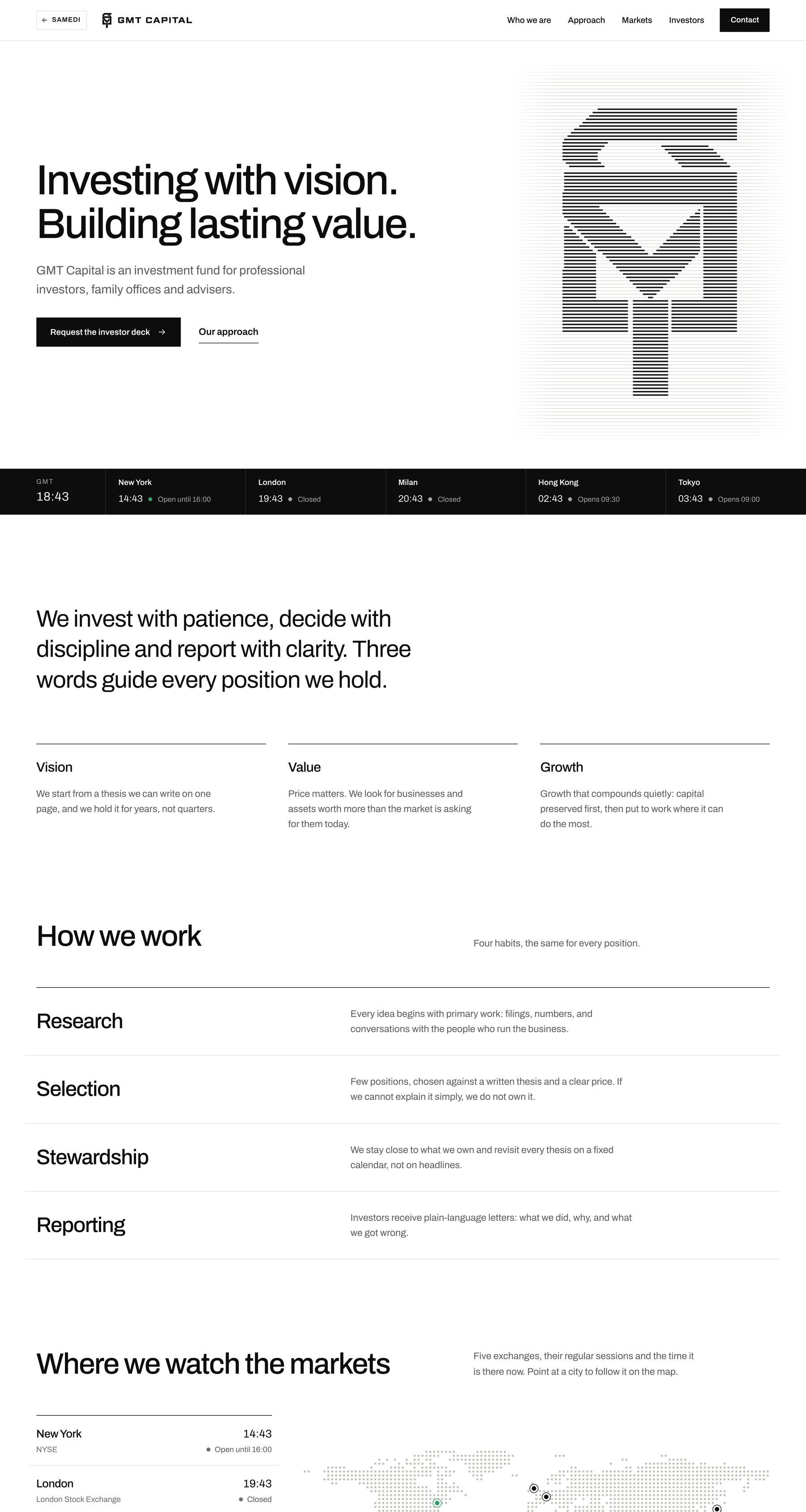 The GMT Capital website